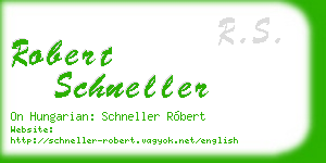 robert schneller business card